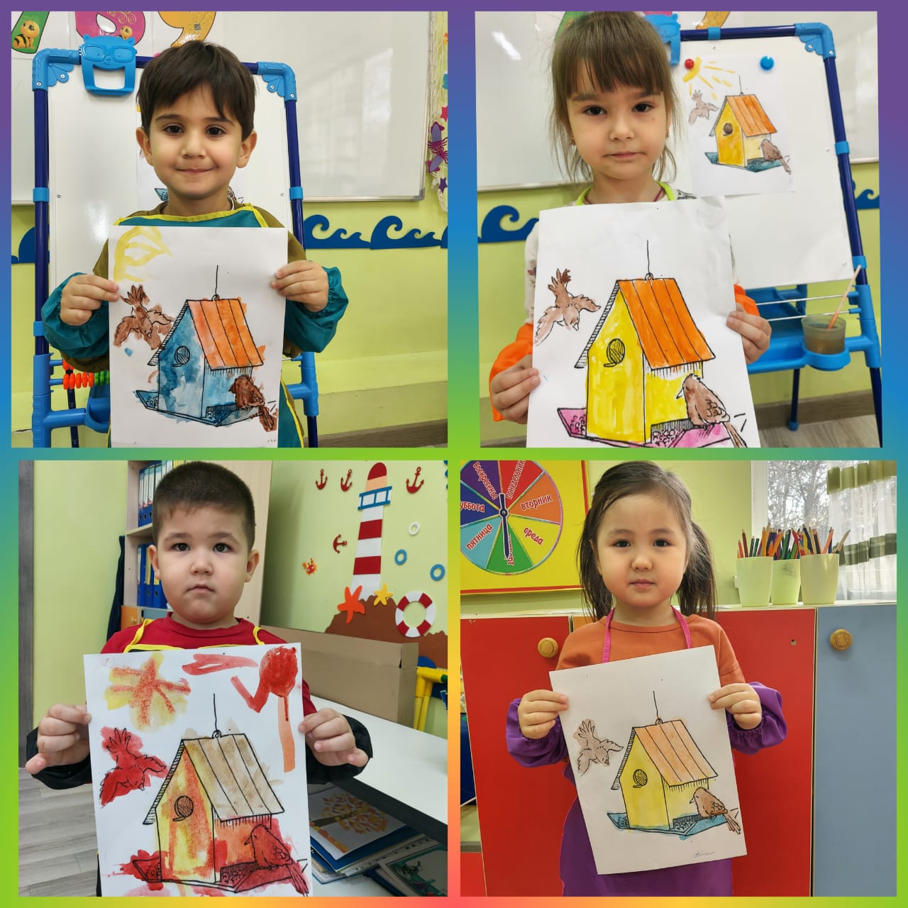 Ересек «Күншуақ» тобы.  Ұйымдастырылған іс-әрекеты/Организованная деятельность:Рисование