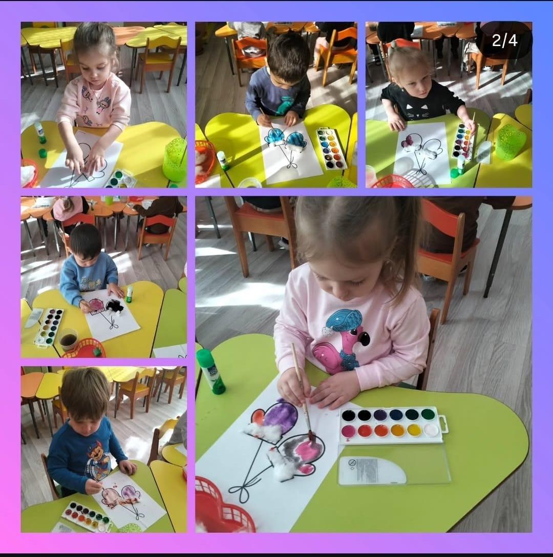 Ұйымдастырылған іс-әрекет: Дәстүрлі емес тәсілдер арқылы сурет салу/Организованная деятельность:Рисование с использованием нетрадиционной техники